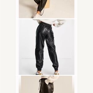 Abercrombie & Fitch vegan leather joggers size XS